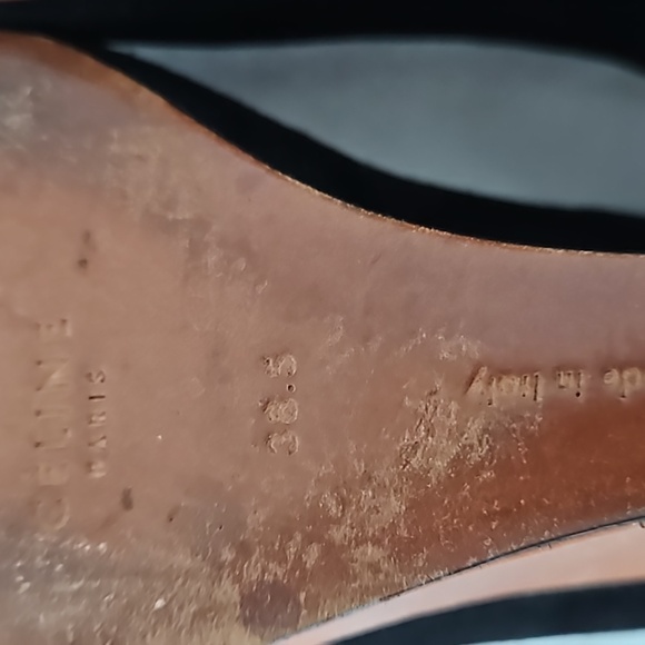 Celine Black Suede Wedges EXCELLENT CONDITION!!! - Picture 6 of 8